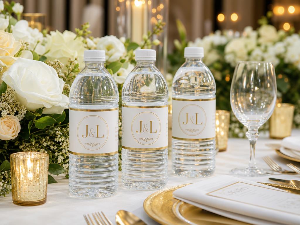 Garrafas PET personalizadas Casamento J&L