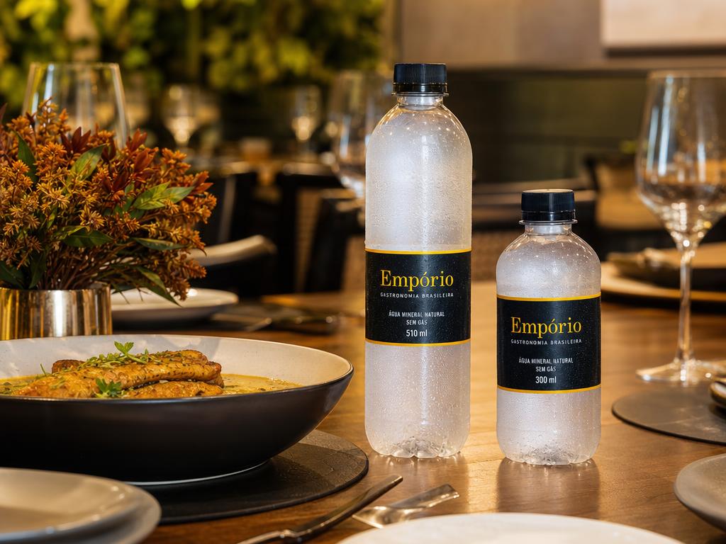 Garrafas PET personalizadas Empório Gastronomia Brasileira